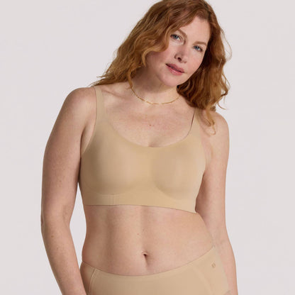 Evelyn &amp; Bobbie Structured Scoop Bra in Sand, available at LaSource in Darien.
