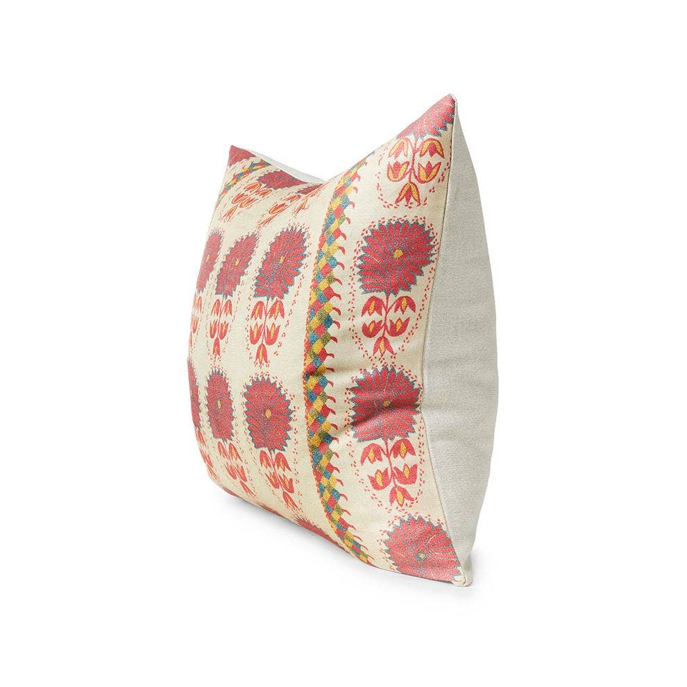 Fuchsia Daisy Suzani Pillow