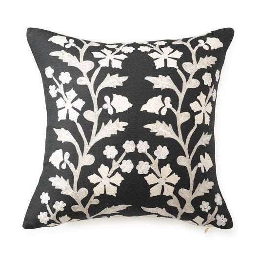 Black Tree of Life Suzani Pillow