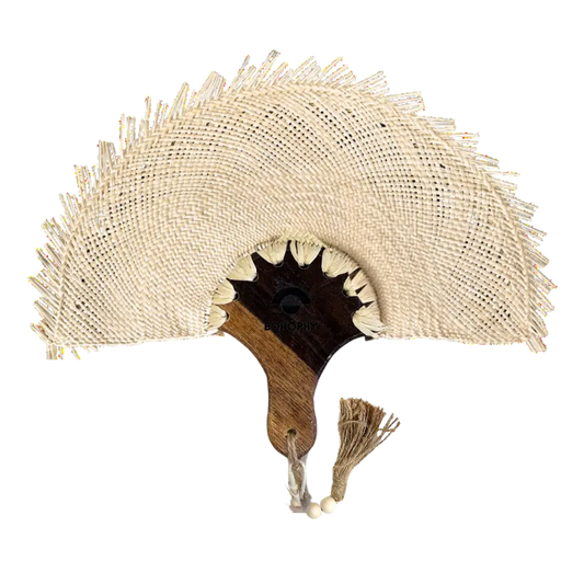 Condado Petite Straw Hand Fan