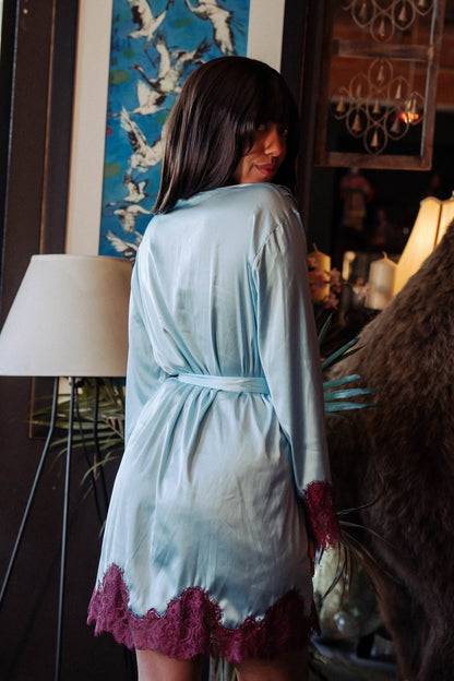 Satin Short Robe