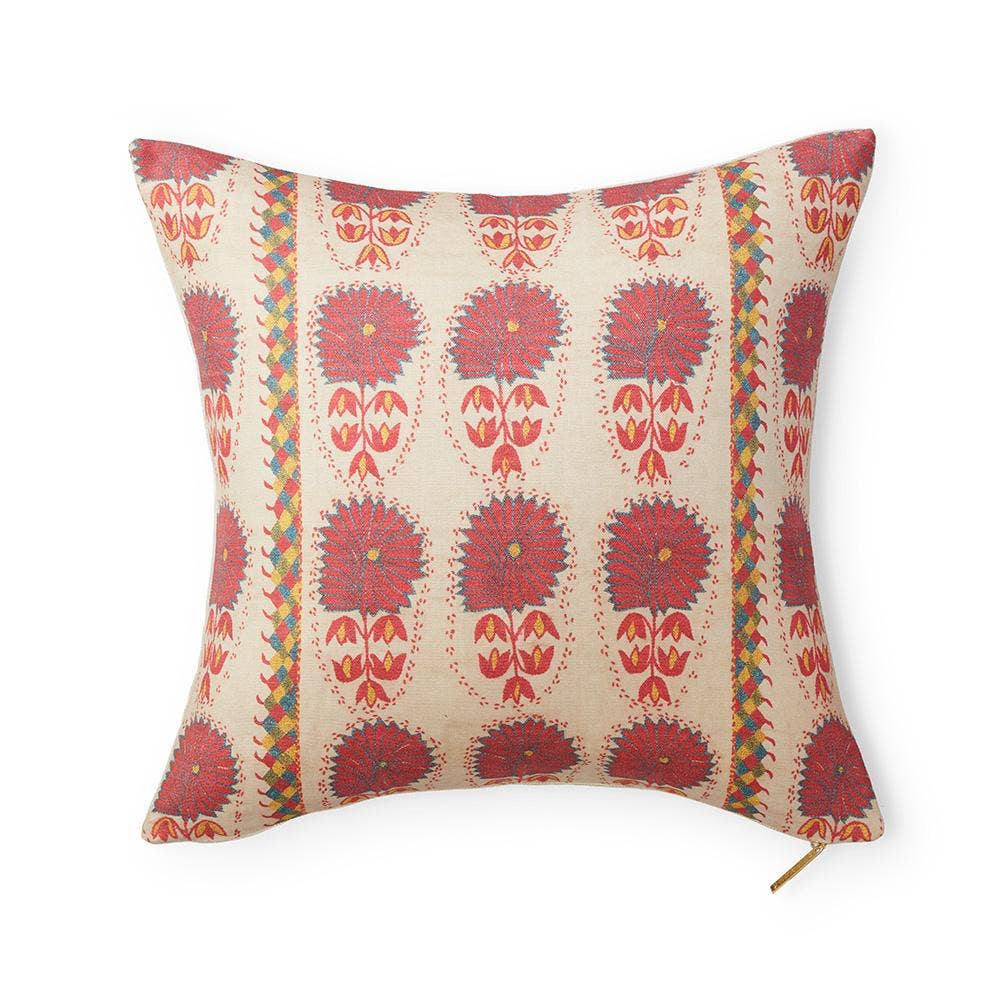 Fuchsia Daisy Suzani Pillow