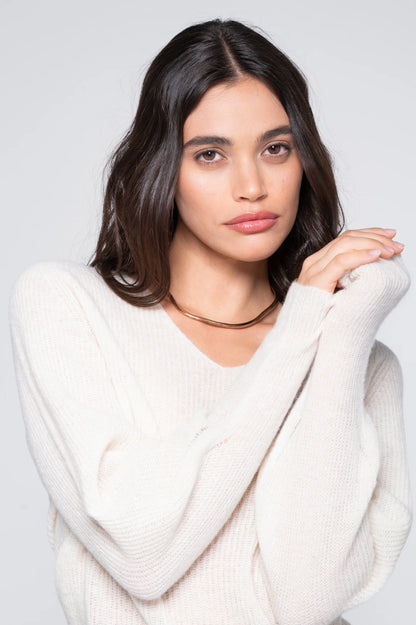 V-Neck Alpaca Sweater