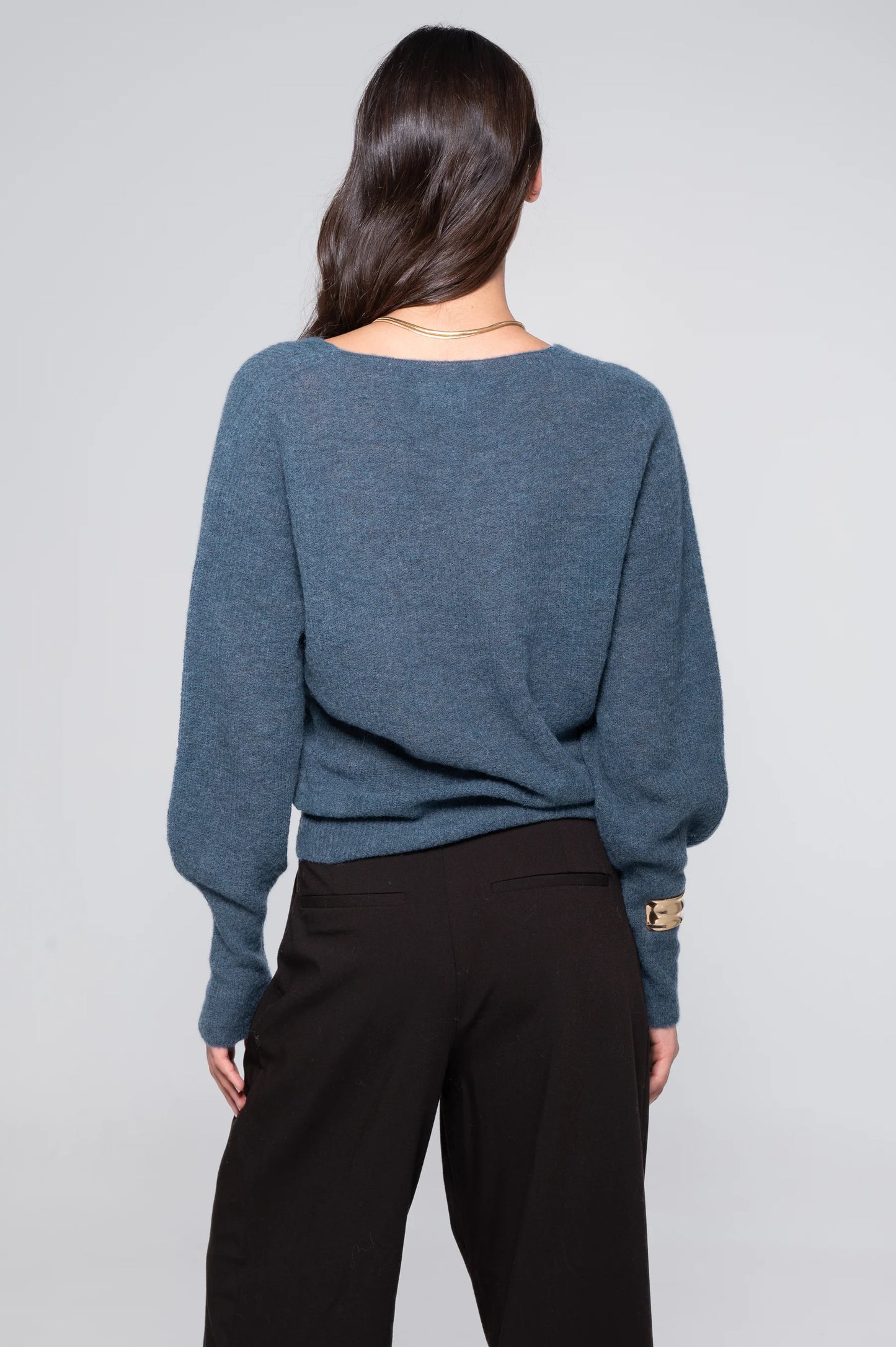 V-Neck Alpaca Sweater