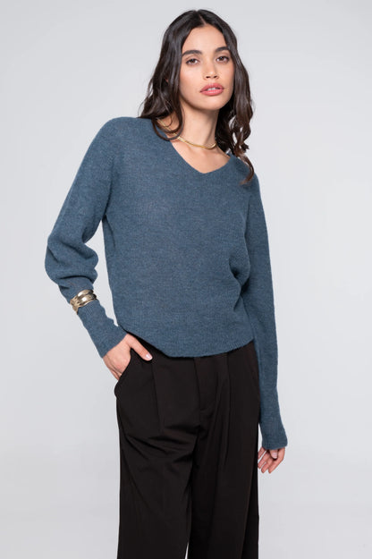 V-Neck Alpaca Sweater