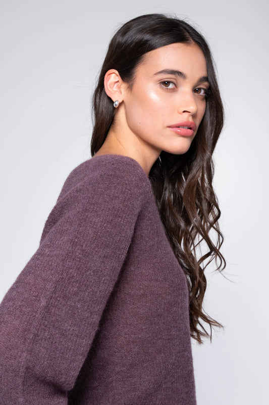 V-Neck Alpaca Sweater