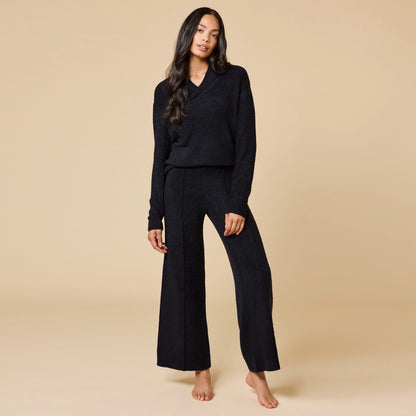 Marshmallow Shawl Collar Top w/ Pant