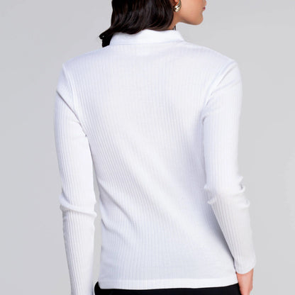 Long Sleeve Ribbed Cotton Shirt