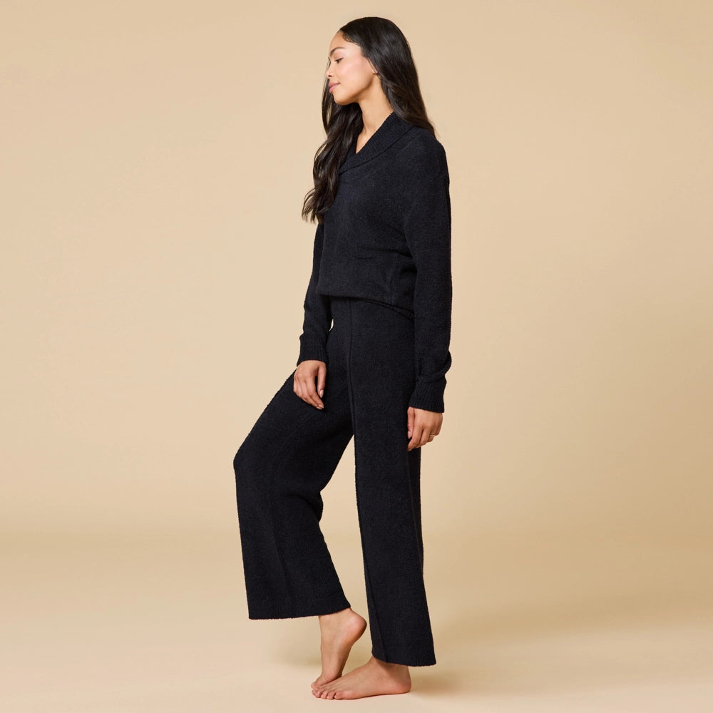 Marshmallow Shawl Collar Top w/ Pant