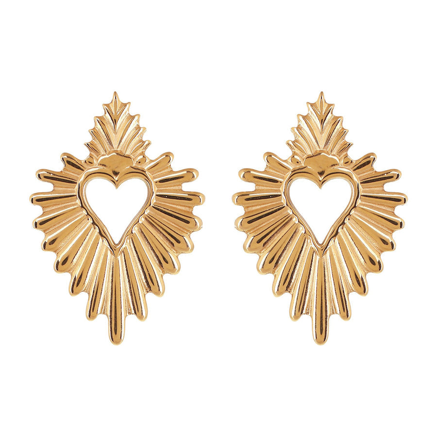 Ibiza Passion -DETENTE Heart Earrings, available at LaSource in Darien.