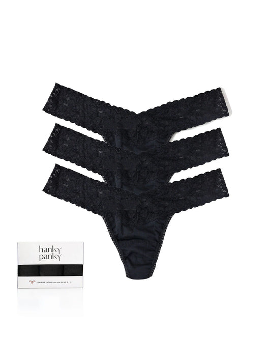 3 Pack Low Rise Thongs
