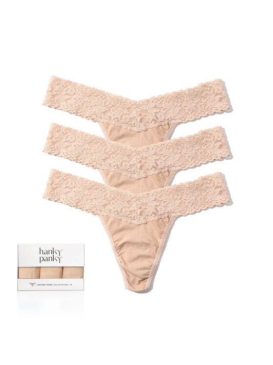 3 Pack Low Rise Thongs