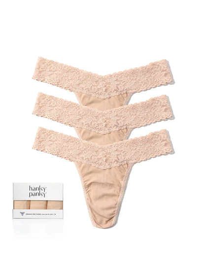 Cotton Original Rise Thong - 3 Pack