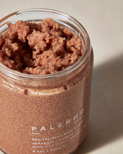Palermo Body 8.5 oz. Revitalizing Body Scrub  available at LaSource in Darien