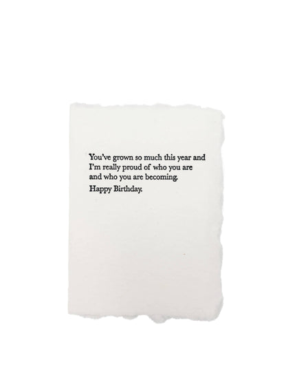 Who You Are Becoming Birthday Card