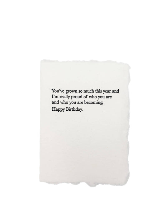 Who You Are Becoming Birthday Card