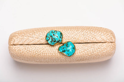 Jen Clutch with Turquoise Stones