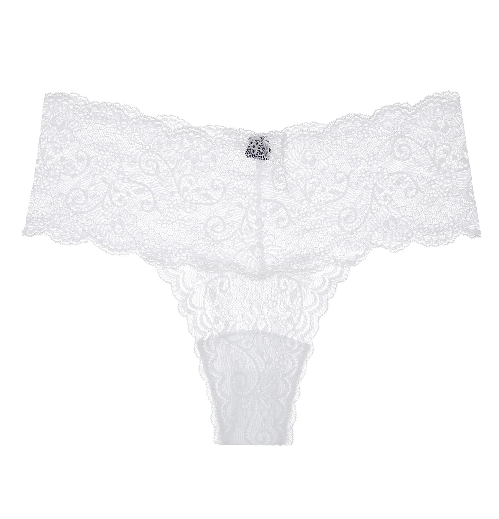 Journelle - Sapna Mid Rise Thong in white, available at LaSource in Darien.