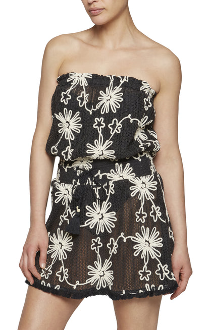 Lauryn Embroidered Coverup Mini Dress