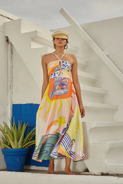 Carolina K - Carmen Dress in Amormar, available at LaSource in Darien