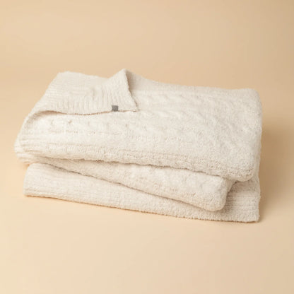 Cable Knit Marshmallow Blanket