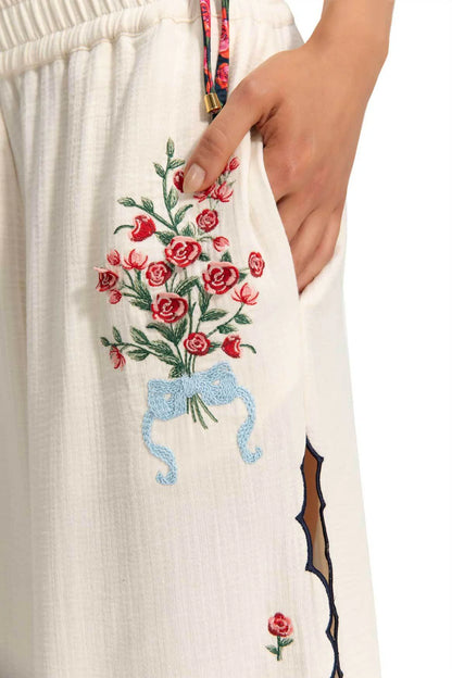 Embroidered Lilia Pants