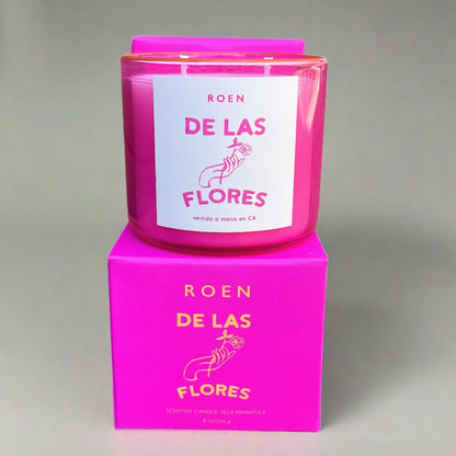 ROEN. DE LAS FLORES candle available at LaSource in Darien