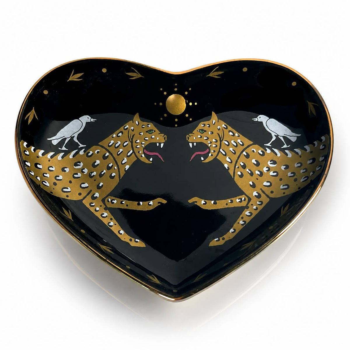 Leopard Horizon Ceramic Heart Dish