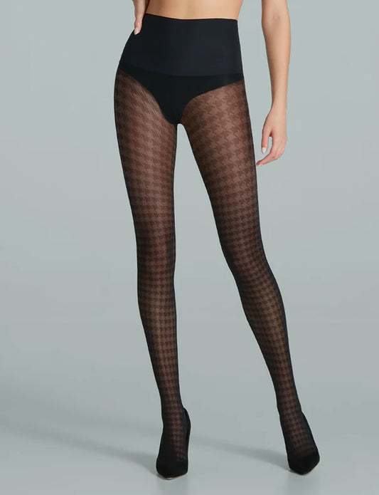 Commando - The Houndstooth Sheer.Stocking, available at LaSource in Darien and LaSource in New Canaan