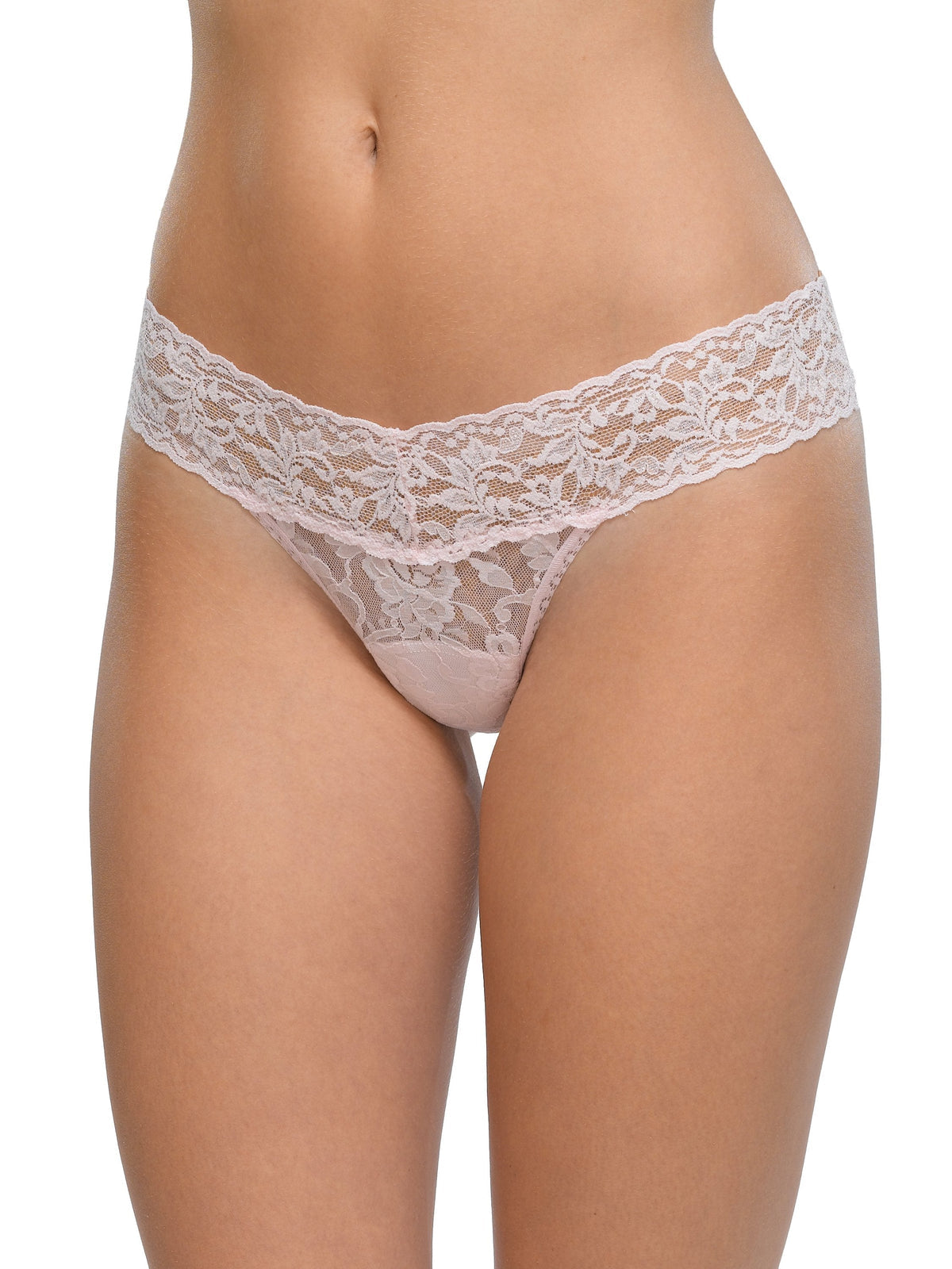 Hanky Panky Signature Lace Lowrise Thong in Bliss Pink at LaSource in Darien