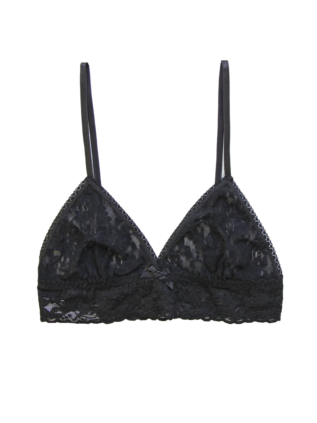 Hanky Panky - Signature Lace Triangle Bralette in Black, available at LaSource in Darien