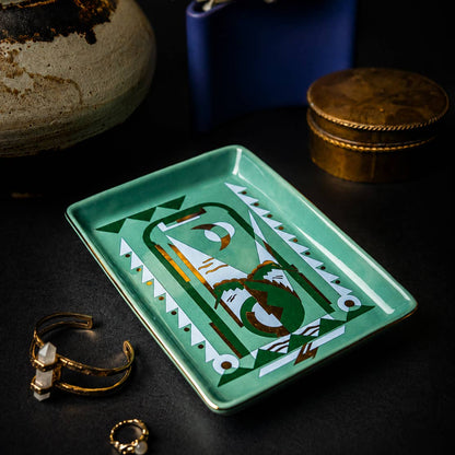 Deco Seahorse Ceramic Tray
