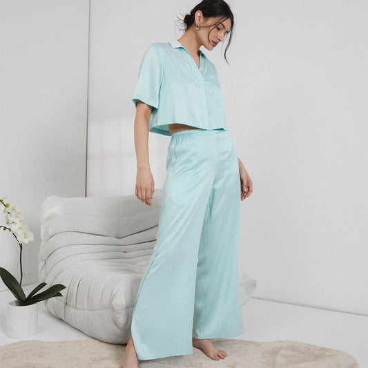 Washable Silk High Rise Pant Set