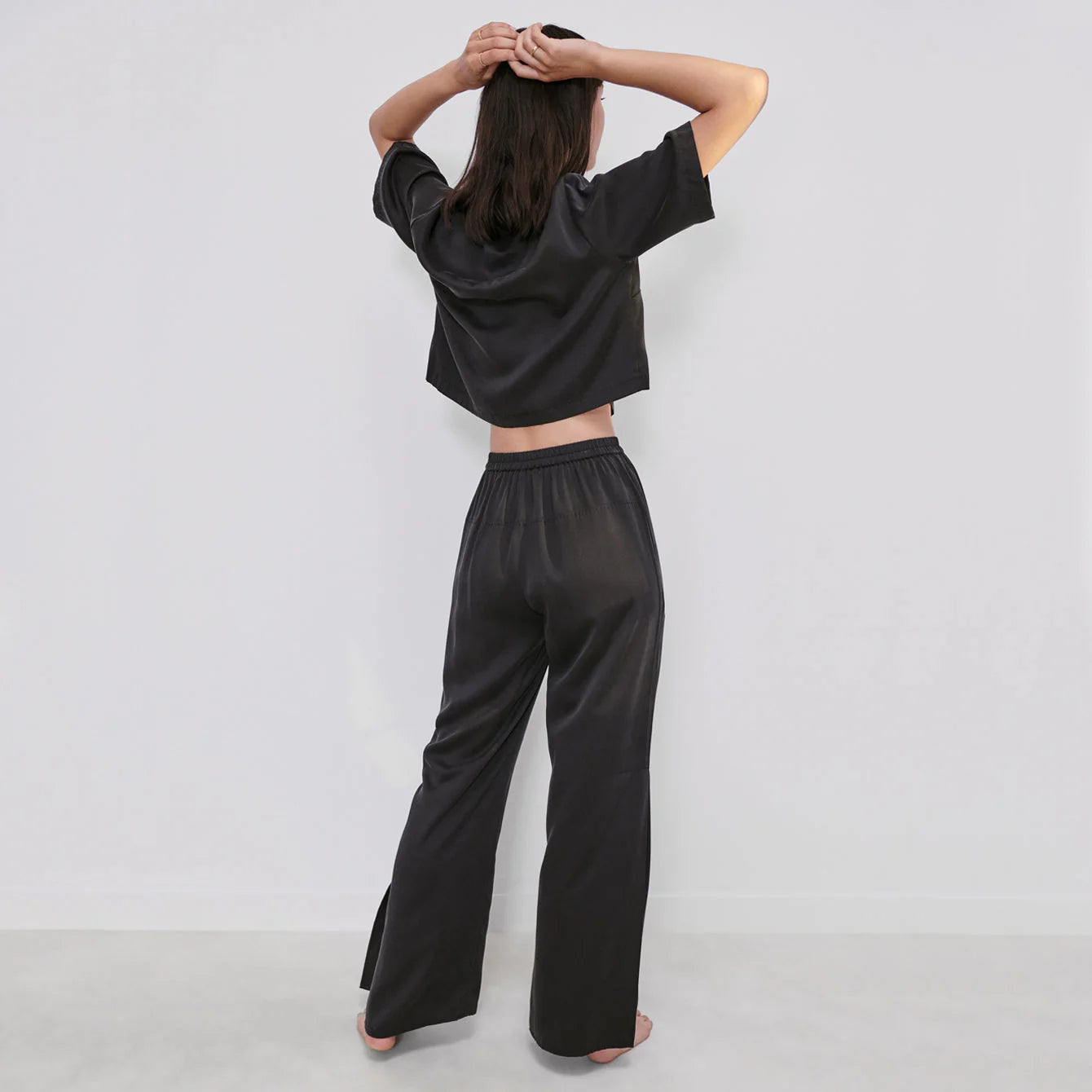 Washable Silk High Rise Pant Set