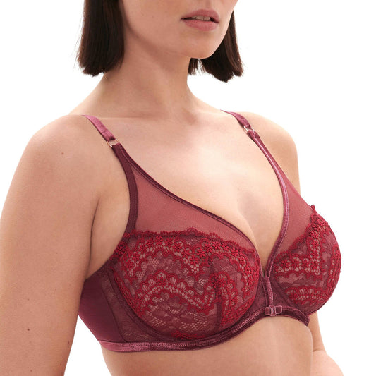 Scenario Plunge Bra in Red