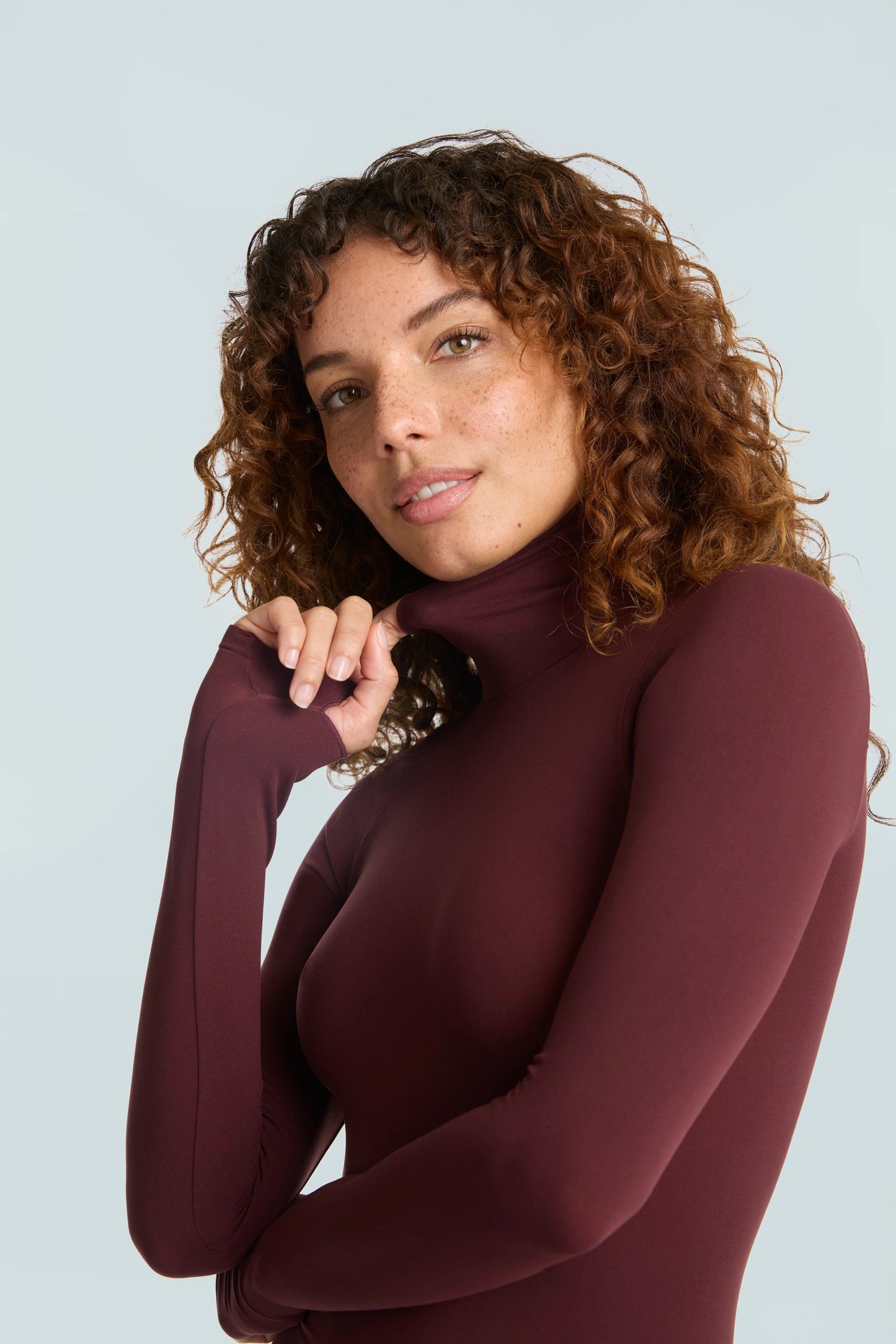 Ballet Turtleneck Bodysuit with Thumbholes