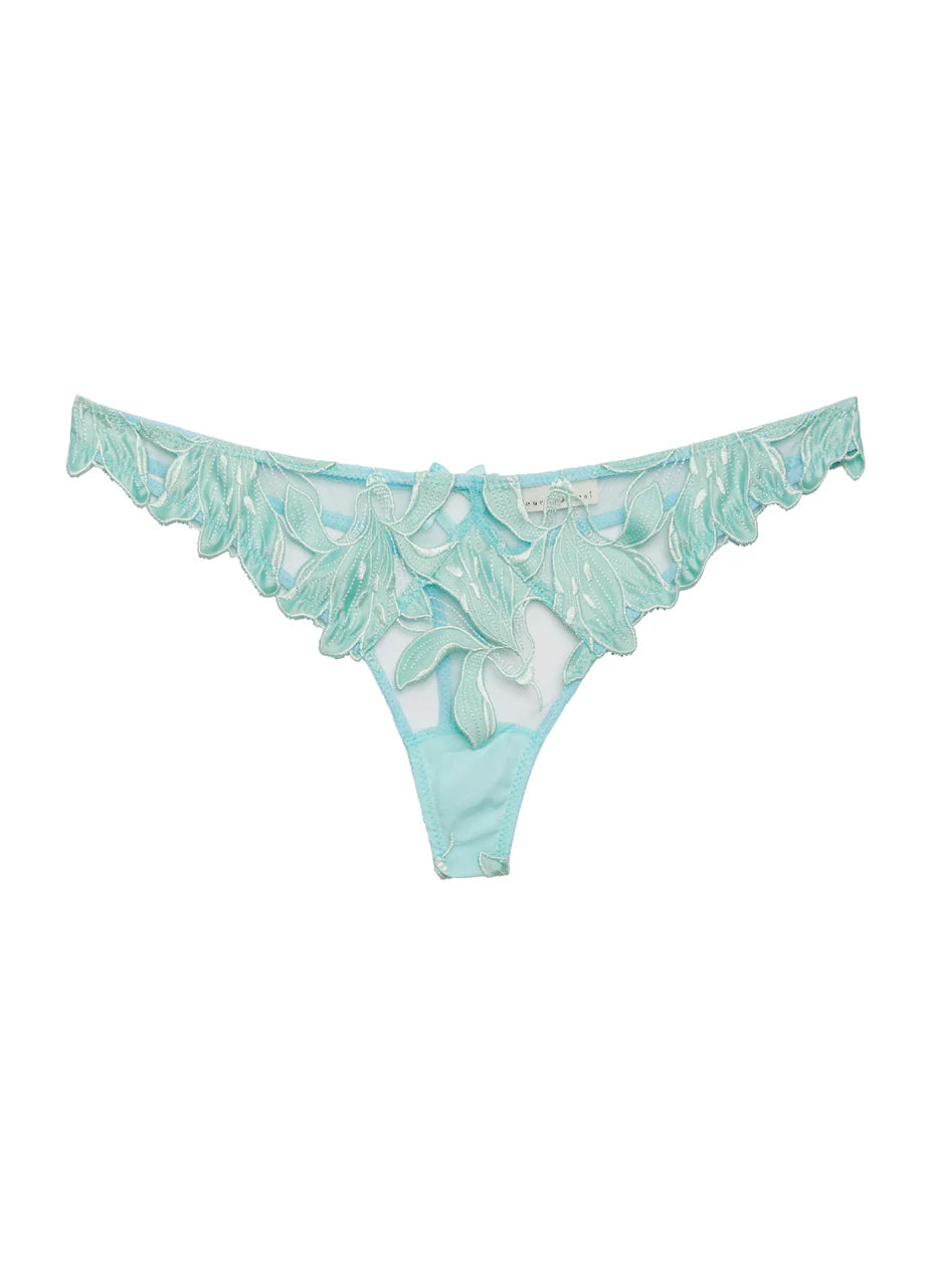 Fleur du Mal Lily Hipster Thong in Spearmint, available at LaSource in Darien