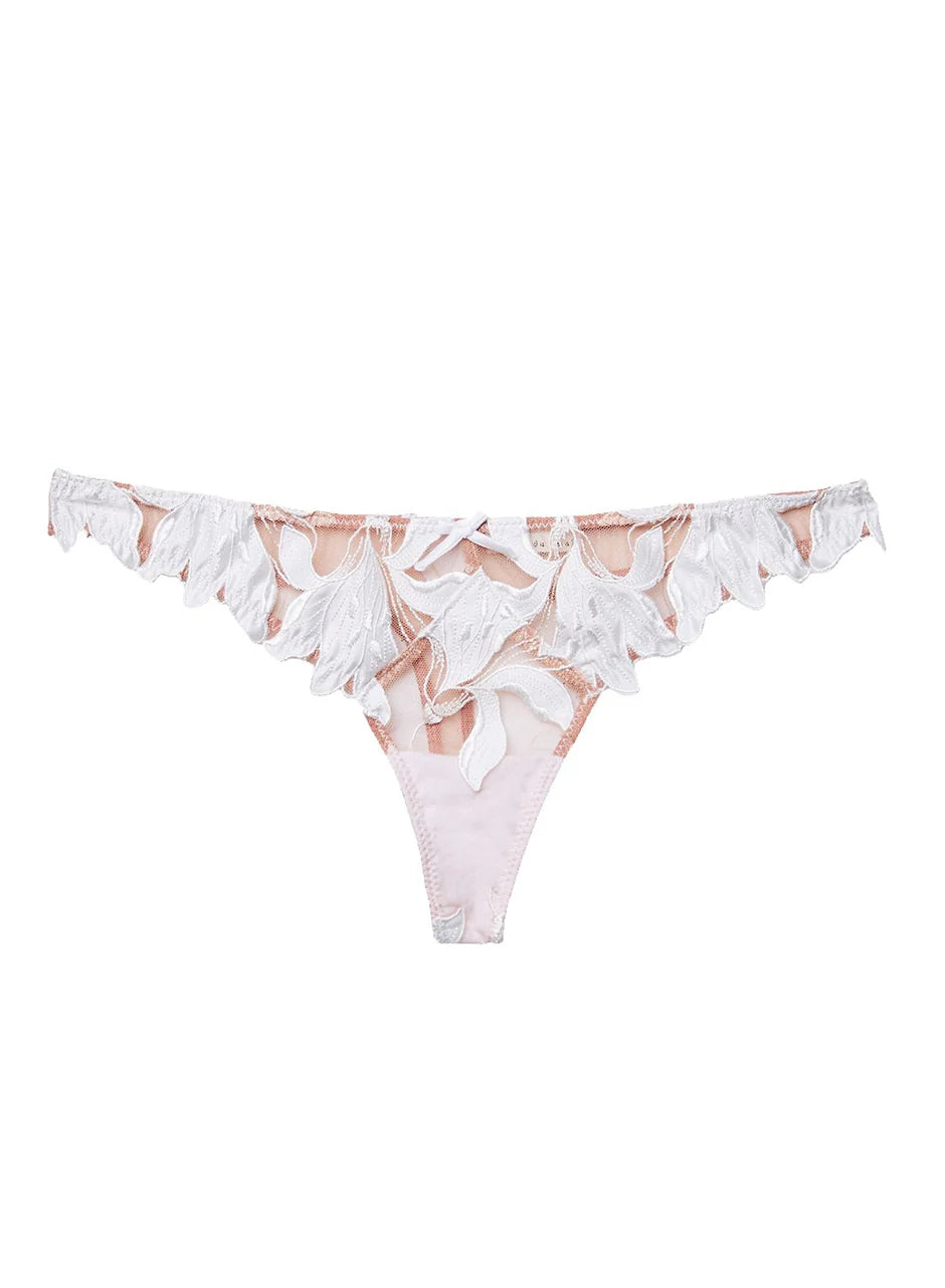 Fleur du Mal Lily Hipster Thong in Ivory, available at LaSource in Darien