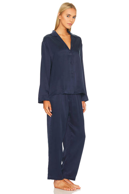 Washable Silk Long Sleeve Pant Set