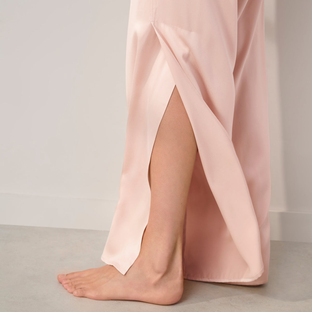 Washable Silk Tie Front Pant Set