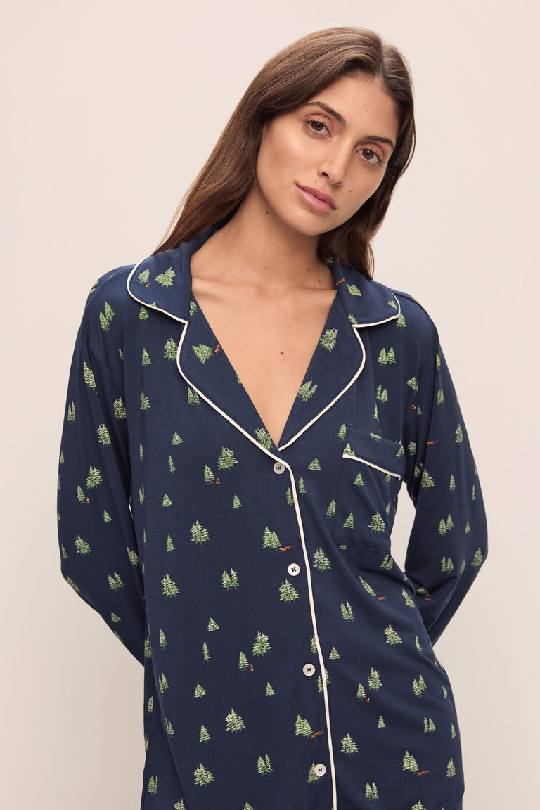 Gisele Holiday Printed Long PJ Set