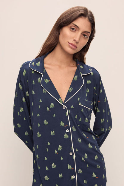 Gisele Holiday Printed Long PJ Set