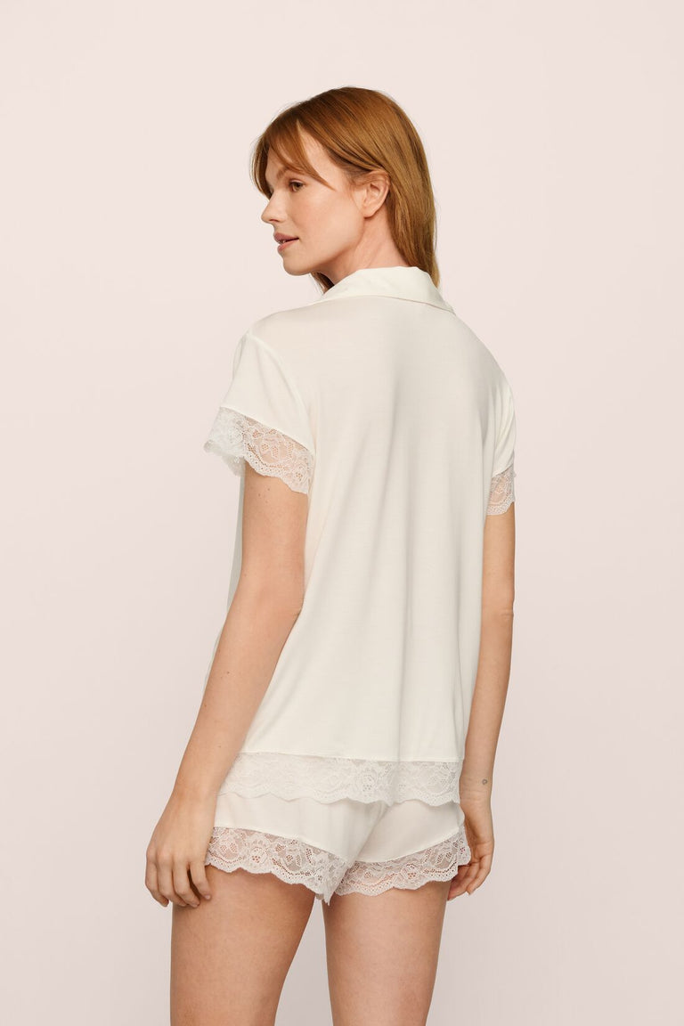 Tencel Modal Short PJ Set - Lace Trim
