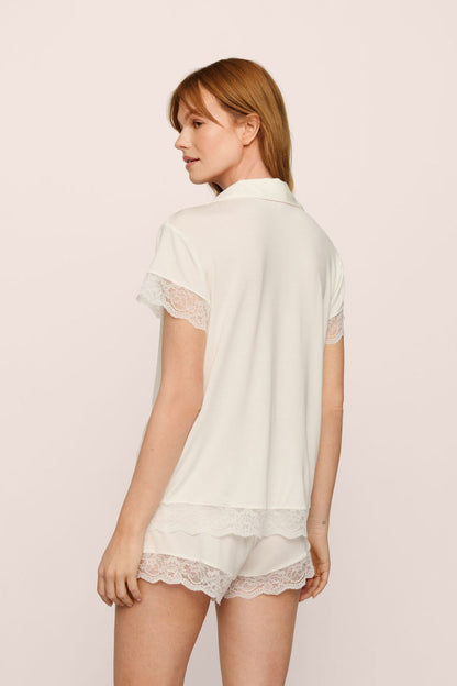 Tencel Modal Short PJ Set - Lace Trim
