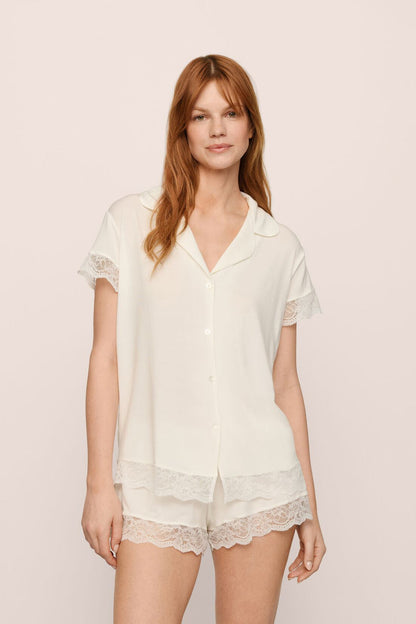 Tencel Modal Short PJ Set - Lace Trim