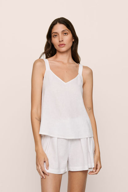 Linen Blend V-Neck Cami