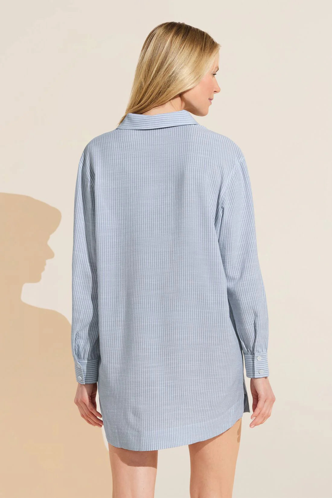 Eberjey - Nautico Sleep Shirt in Wedgewood Blue/White, available at LaSource in Darien