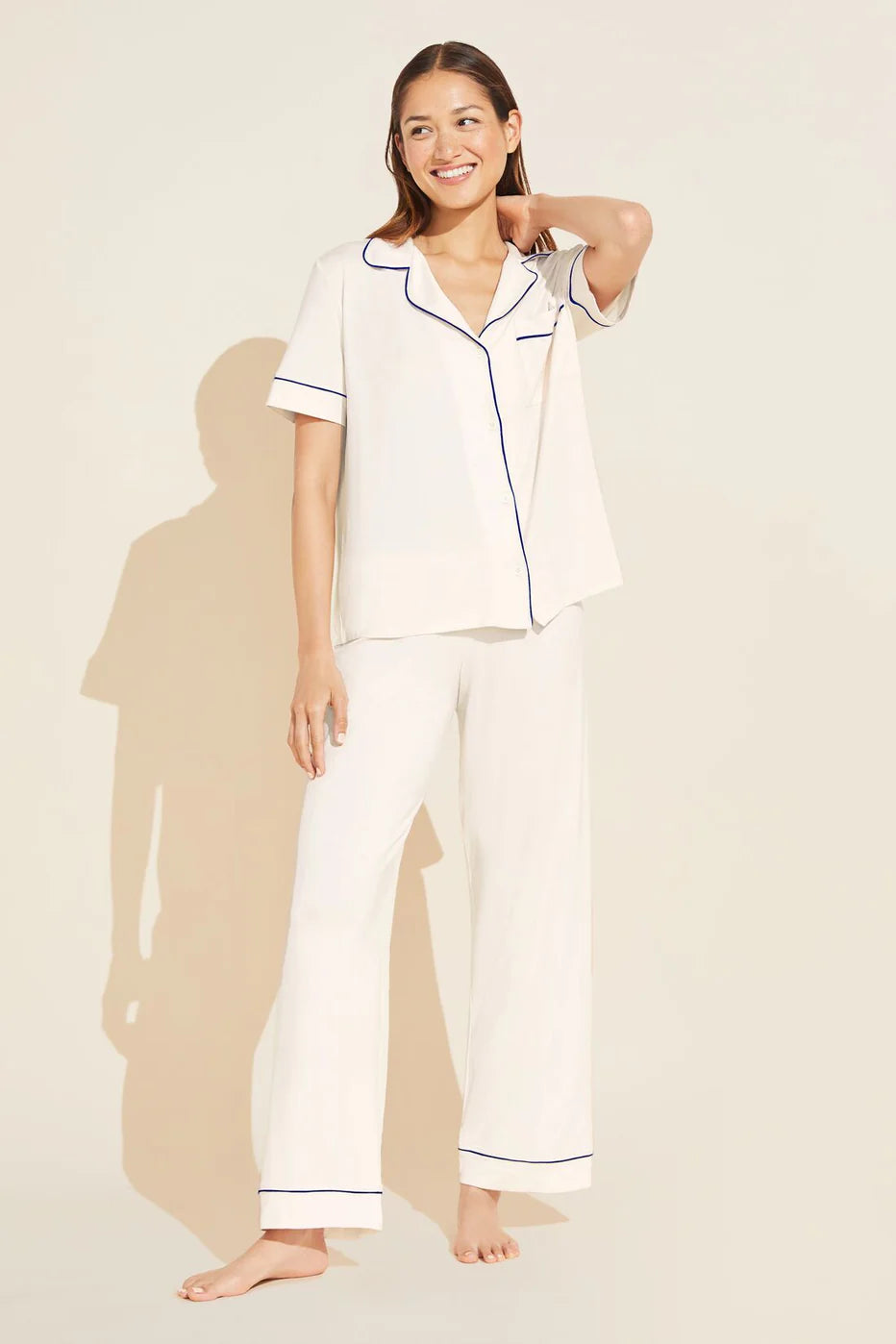 Gisele TENCEL-  Modal Short Sleeve & Pant PJ Set, available at LaSource in Darien