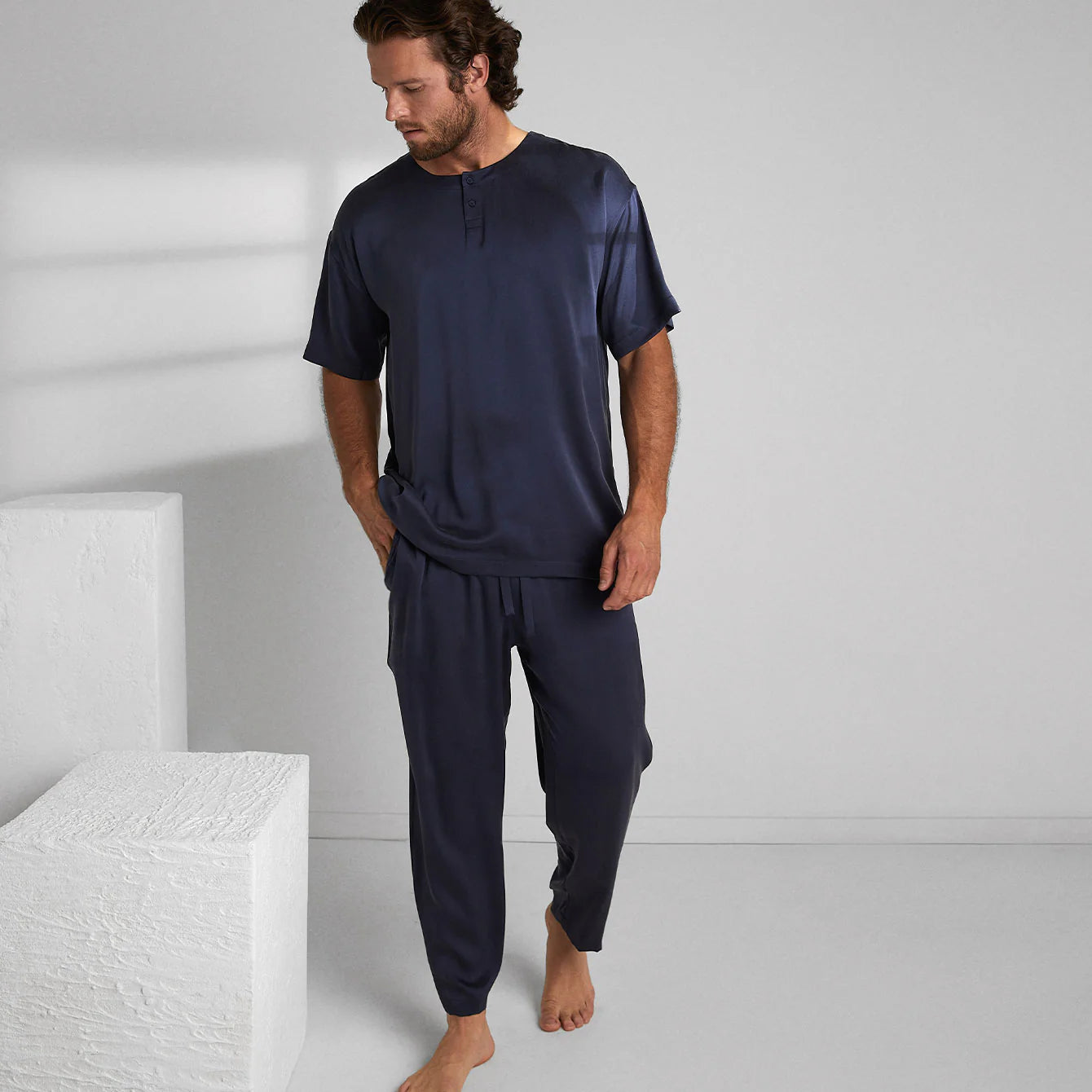 Men's Washable Silk Set