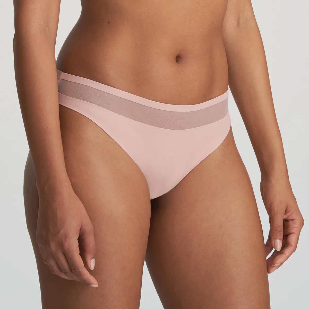 Marie Jo - The Louie Thong in Powder Rose, available at LaSource in Darien